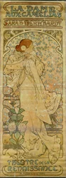 La Dame aux Camélias met actrice Sarah Bernhardt, Theatre de la Renaissance, Parijs 1894 (poster)