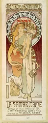 La Samaritaine met actrice Sarah Bernhardt, toneelstuk van Edmond Rostand (poster)