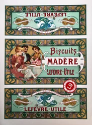 Lefèvre-Utile koekjesverpakking, ca. 1890-1910 (illustratie)