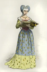 Portret van Anne de Beaujeu (Gravure)