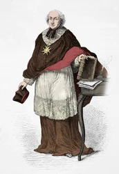 Portret van kardinaal de Lomenie de Brienne (gravure)