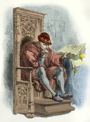 Portret van koning Lodewijk 11 (gravure)