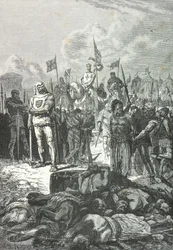 Richard Leeuwenhart beveelt de afslachting van de moslims in Saint Jean d