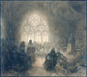 Georg van Podebrad en Pauselijke Legaat F. de Valle, 1462