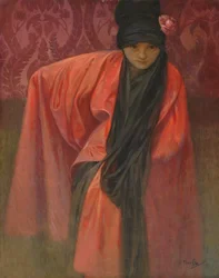 Meisje in rood, ca. 1914