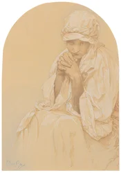 Portret van Jaroslava, de dochter van de kunstenaar, c. 1924