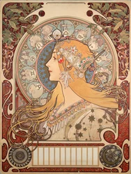 Poster door Alphonse Mucha voor het tijdschrift 