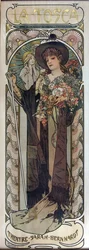Poster voor het toneelstuk La Tosca door Victorien Sardou, 1899