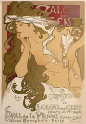 Affiche voor de XXe tentoonstelling in de Salon des Cent, Parijs, Frankrijk, 1896