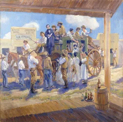 Gouverneur Burnett Overhandigt het Handvest van Staat aan San Jose, Californië (c.1925)