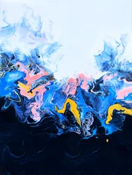 Abstract: Blauw-gouden wervelingen