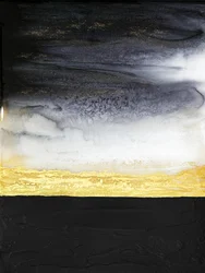 Zwart goud – abstracte stroming