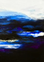Diepblauwe abstractie