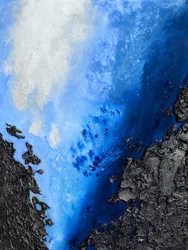 Diepe blauwe diepten