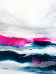 Dynamische roze en blauwe golven
