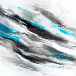 Vloeiend abstracte blauwgroene afbeelding