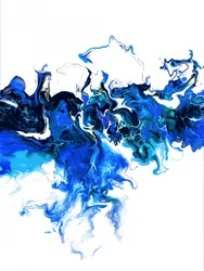 Vloeiende blauwe stromingen