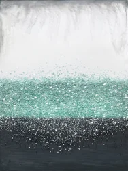 Sprankelende blauwgroene horizon