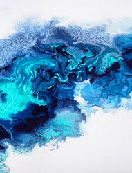 Wervelende oceaanblauwtinten