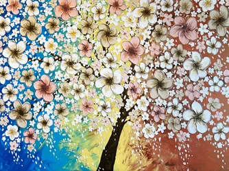 Levendige bloesemboom
