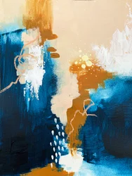 Levendige blauw-gouden stroom