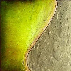 Levendig groen met gouden textuur