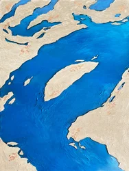 Het kronkelende landschap van de Blue River