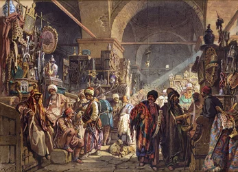 Een Turkse bazaar, 1867