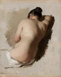 Studie van een naaktfiguur, ca. 1850