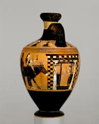 Terracotta lekythos, ca. 550-530 v.Chr.