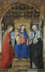 De Maagd en het Kind met Sint-Catharina van Alexandrië en Sint-Catharina van Siena, ca. 1490