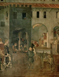 Leven in de stad (fresco)