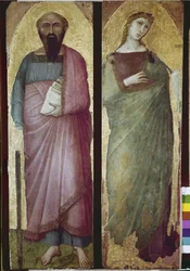 Sint Paulus en een heilige martelaarschap, detail van een polyptiek