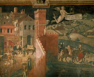 De zegeningen van een goede regering (fresco)