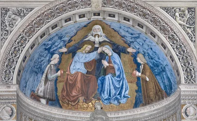 Kroning van de Maagd Maria met God en de Heilige Geest tussen Francesco en Ludovico Sforza, 1500-1522