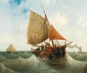 Vissen aan de kust