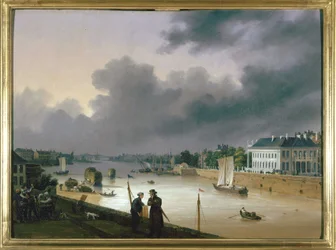 De haven van Nantes door Louis Garneray, z.j. circa 1820
