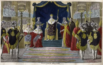 Charles X (1757-1836) werd gekroond tot koning in Reims op 6 mei