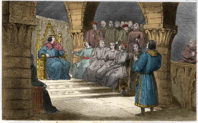 Filips V (1294-1322) de Lange en de Staten-Generaal verwerpen de aanspraken van Jeanne II (Salische wet) - Filips V genaamd 