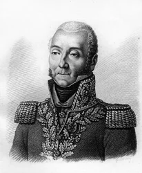 Portret van Generaal Jérôme Soules 1760-183. Gegraveerd door Ambroise Tardieu in 1818. Stella Collectie