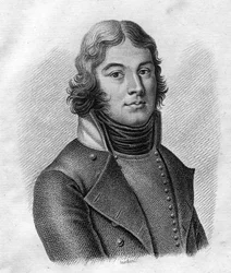 Portret van Generaal Lazare Louis Hoche (1768-1797) - in “Portretten van de Franse generaals na de overwinningen en veroveringen van de Fransen”. Gegraveerd door Ambroise Tardieu in 1818. Stella Collectie