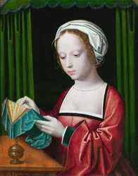 De Magdalena lezend (olieverf op paneel)