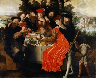 Muziek maken buiten, ca. 1540-50