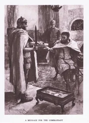 Een bericht van de commandant, illustratie uit De Romeinse Soldaat, 1928