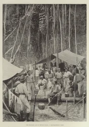 Het betwistbare land in Brits Guyana, een goudzoekexpeditie