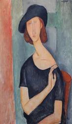 Jeanne Hébuterne met een hoed