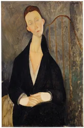 Lunia Czechowska (in de zwarte jurk)