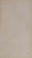 Naakt Staand Meisje (Gekruiste Benen)