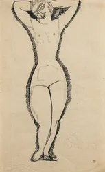 Staande naakt met opgeheven armen, 1911