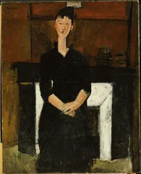 Vrouw Zittend bij een Open Haard, 1915